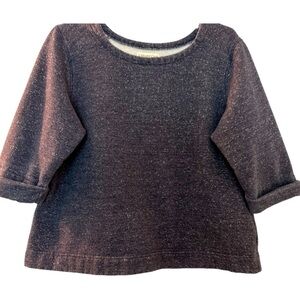 COLDWATER CREEK pullover sweater XL , medium blue with gray specks. Boxy